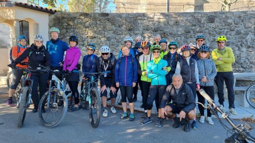 Atendees at biking tour