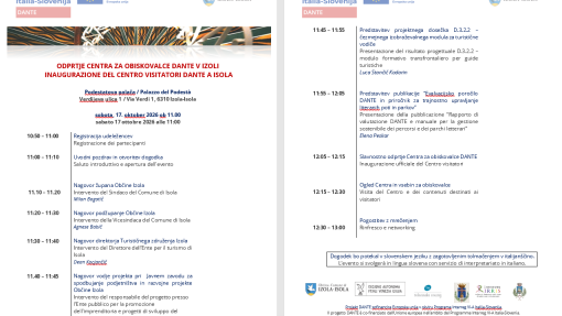 Program dogodka / Programma dell' evento