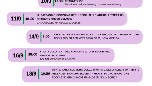 Eventi SPF di settembre