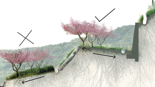 Pendenza longitudinale dei terrazzamenti