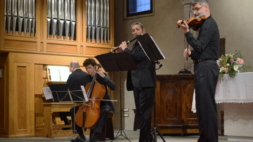 Manuel Tomadin (organ), Emanuele Ruzzier (cello), Manuel Staropoli (Baroque flute), Giovanni Zordan (Baroque violin)