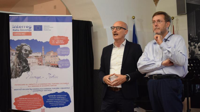 Sandro Torlontano, direttore del Conservatorio Tartini, e Stefano Bianchi, Responsabile della Posizione Organizzativa Musei Storici