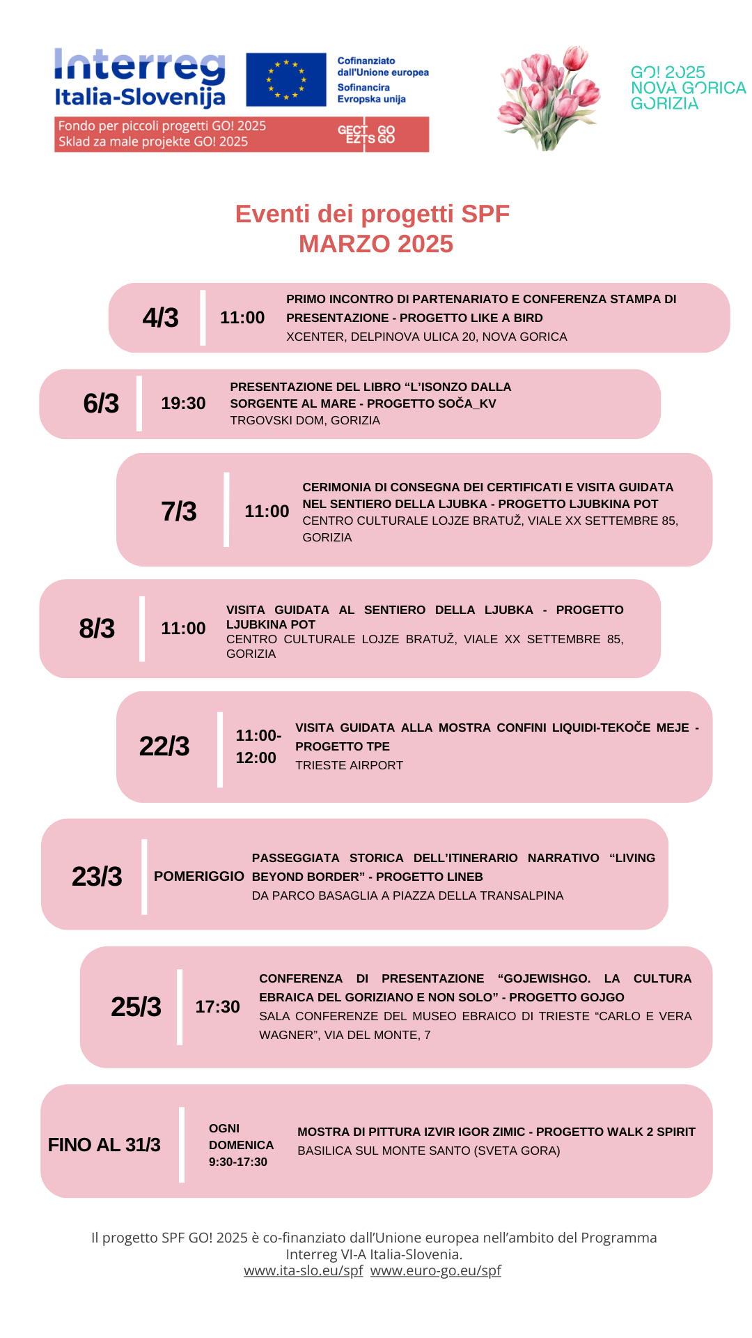 SPF eventi marzo