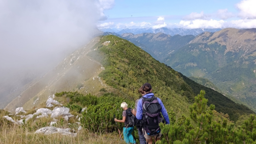 Walking along the ridge of Mount Stol