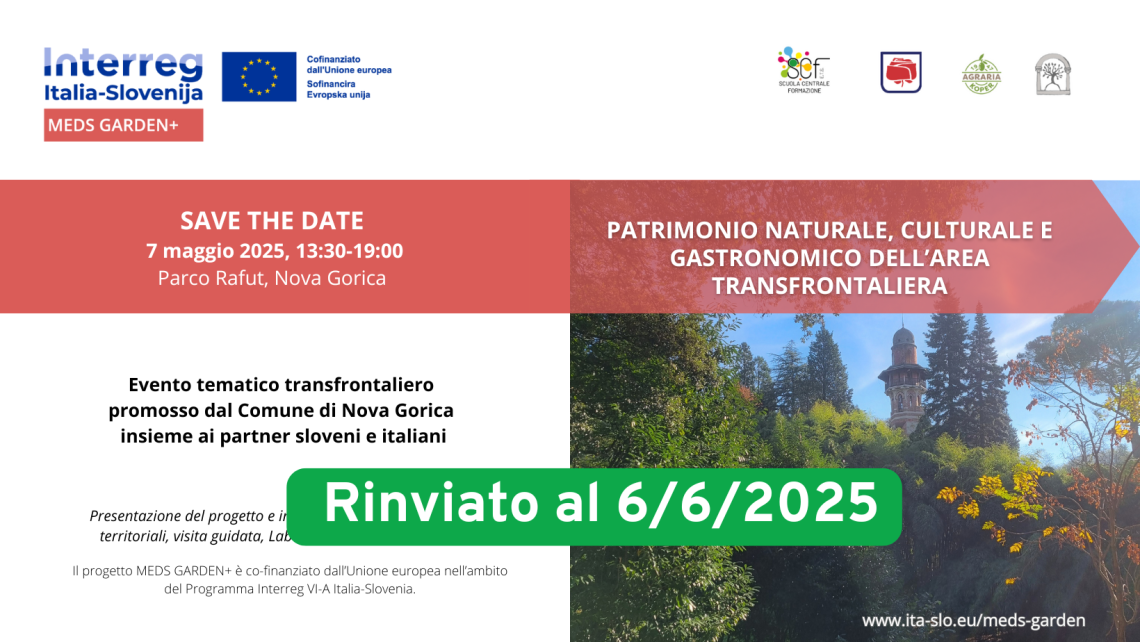 Rinvio evento al 6 giugno 2025