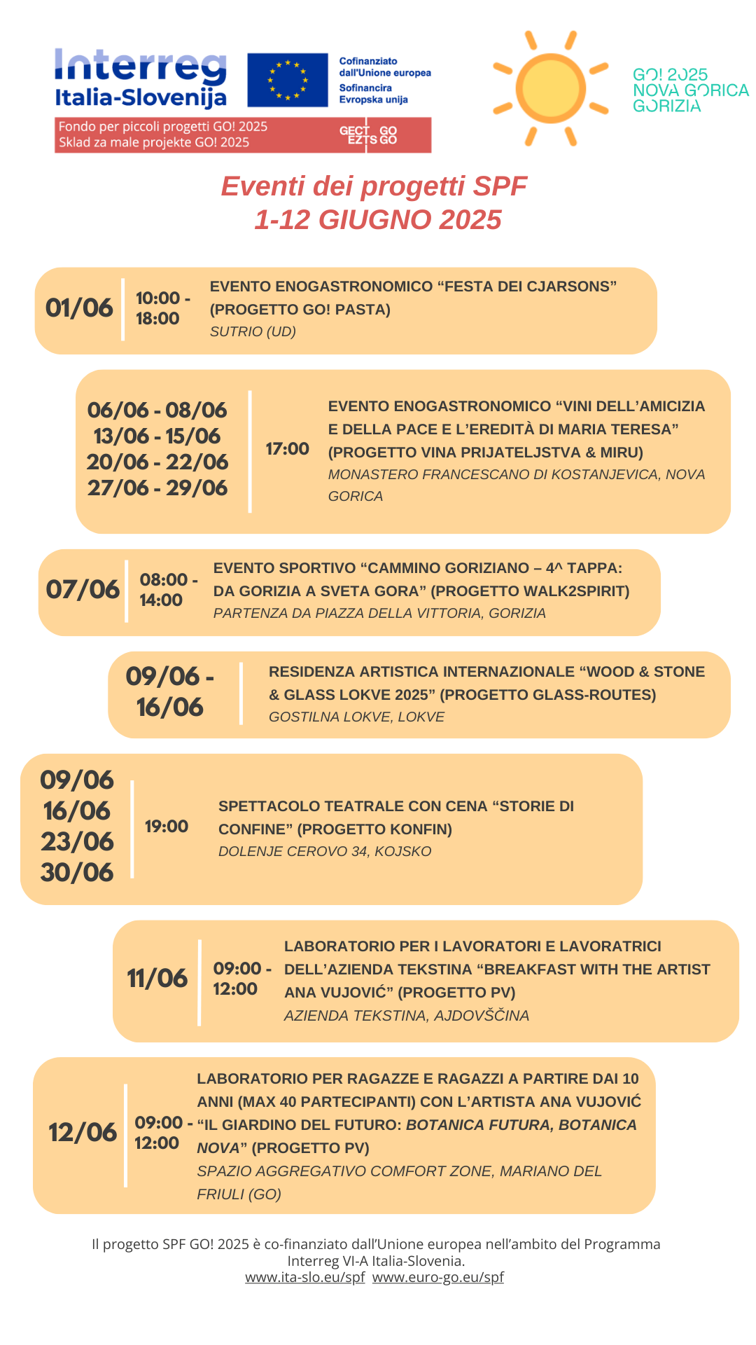 Eventi SPF Giugno 2025