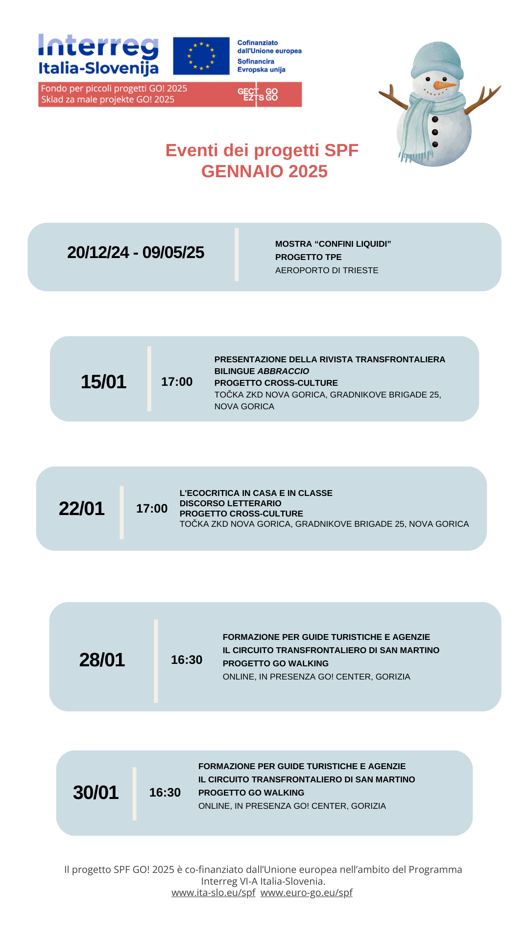 spf eventi gennaio