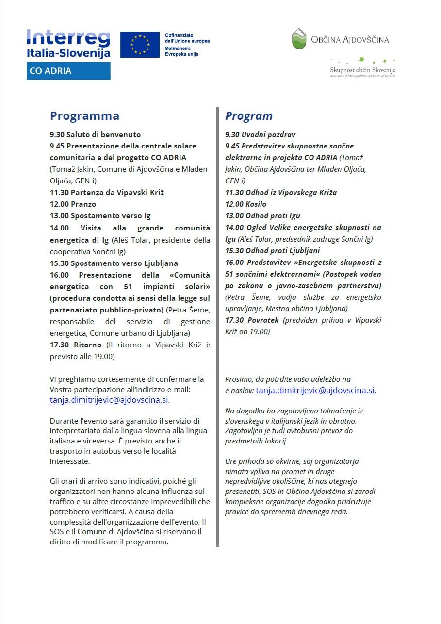 Agenda 2 - study visit