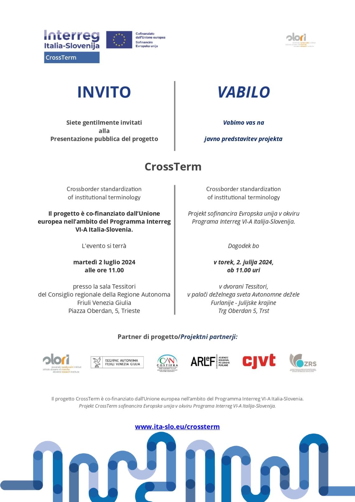 Invito/Vabilo