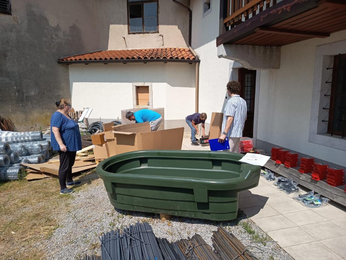 Dostava opreme na borjač.