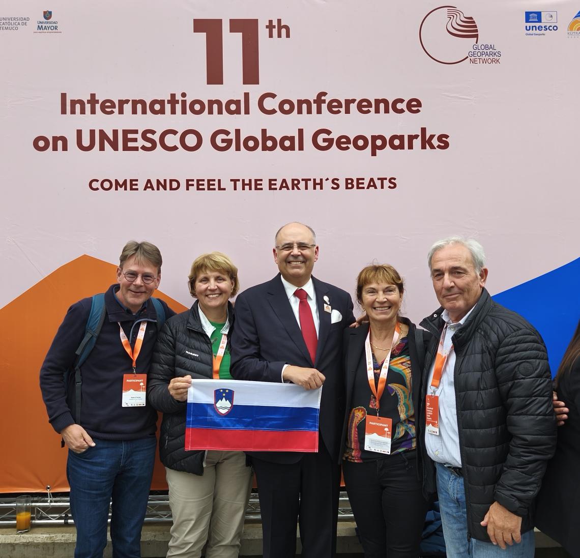 Representatives of Slovenia at the International Conference on UNESCO Global Geoparaks
